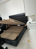 大樹(shù)島家居法式復古儲物華夫格床主臥真皮床意式輕奢黑色中古風(fēng)床 【櫸木排骨架】升級版單床 氣壓結構1800mm*2000mm 曬單實(shí)拍圖