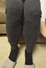 天蠶100%羊毛褲保暖褲男士冬季加絨加厚襯褲線(xiàn)褲中老年人打底褲女秋褲 曬單實(shí)拍圖