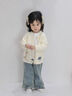 班喜迪女童毛衣春裝2026新款女寶寶秋季針織開(kāi)衫兒童衣服春秋裝外套童裝 米色 90 曬單實(shí)拍圖