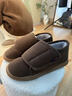 阿芙諾蒂中老年媽媽棉鞋防滑冬季腳腫鞋加肥保暖外穿加絨包跟男咖色44-45 曬單實(shí)拍圖