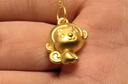 中國黃金（CHINA GOLD）生肖猴子吊墜女足金小金猴項鏈本命年屬相轉運珠掛墜生日禮物 機智猴吊墜【配18K金鏈】約1.4g 曬單實(shí)拍圖