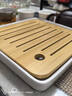 陶瓷茶盤(pán)家用小型茶臺托盤(pán)茶海功夫茶具簡(jiǎn)約茶托現代竹木干泡茶臺 白陶瓷竹正方形盤(pán)*21*21cm 曬單實(shí)拍圖