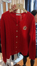 Navigare意大利小帆船女士開(kāi)衫羊毛衫2025秋季新款休閑針織衫簡(jiǎn)約百搭毛衣 勃艮第紅 XL 曬單實(shí)拍圖