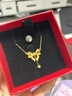 周六福5G工藝黃金項鏈女蝴蝶結足金吊墜 計價(jià)A0612627 約5.14g 40+5cm 曬單實(shí)拍圖