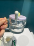 可愛(ài)早餐杯帶蓋勺把手玻璃杯燕麥杯豆漿酸奶杯女 【紫色】晨曦早餐杯 450ml 1只 450ML 曬單實(shí)拍圖