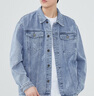 真維斯（Jeanswest）牛仔夾克男2026春季牛仔外套男潮牌舒適寬松百搭上衣服藍色4XL 曬單實(shí)拍圖