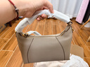 DISSONA迪桑娜女包腋下包手提包牛皮單肩包斜挎包【情人節禮物】淺灰色 曬單實(shí)拍圖