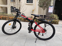 鳳凰（Phoenix）山地自行車(chē)折疊成人變速雙減震學(xué)生單車(chē)方程虎 黑紅27速 26英寸 曬單實(shí)拍圖