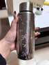 大卡純鈦保溫杯雙層鈦高端鈦燜茶杯燜泡水杯戶(hù)外車(chē)載女士高顏值水杯 銀花綺夢(mèng)【內外純鈦+磁吸杯蓋+禮盒】400ml 曬單實(shí)拍圖