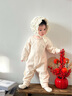 乖奇熊嬰幼兒衣服長(cháng)袖連體衣春秋季可愛(ài)無(wú)骨睡衣女寶寶純棉打底哈衣爬服 曬單實(shí)拍圖