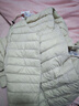 鴨鴨佟麗婭同款輕薄羽絨服女冬短款輕便冬季內膽保暖外套女裝GF 米白 XL 曬單實(shí)拍圖