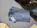 卡賓（CABBEEN）【甩點(diǎn)工藝設計】牛仔褲男士街頭復古彈力耐磨易打理2026春牛仔褲 天藍色37 28 /170/M 曬單實(shí)拍圖