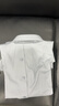 京東京造【桑蠶絲】短袖襯衫男白襯衫莫代爾26新年春季生日禮物 灰色43 曬單實(shí)拍圖