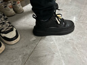 奧康男鞋秋冬時(shí)尚復古男士增高休閑板鞋子 墨玉黑    42    曬單實(shí)拍圖