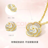 周六福（ZLF）新年禮物 S925銀飾項鏈女玫瑰花吊墜月光小眾輕奢鏈墜 5cm 鏈墜鏈長(cháng)40+ 曬單實(shí)拍圖