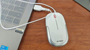 雙飛燕（A4TECH）N-110超薄便攜有線(xiàn)鼠標時(shí)尚銀白色可愛(ài)女生小巧商務(wù)辦公筆記本USB通用 珍珠白超薄迷你便攜60CM線(xiàn)長(cháng) 曬單實(shí)拍圖