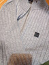 夢(mèng)特嬌（MONTAGUT）秋冬男士針織開(kāi)衫半高領(lǐng)加厚保暖拉鏈外套毛衣 灰色 52  曬單實(shí)拍圖