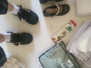 JIOESC貝殼頭板鞋女厚底增高德訓鞋圓頭厚底松糕鞋小黑鞋潮2026新款百搭 黑粉色【36碼】 曬單實(shí)拍圖