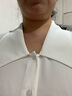 曖獻大碼襯衫職業(yè)裝女胖mm200斤寬松長(cháng)袖寬領(lǐng)雪紡衫襯衫職業(yè)打底襯衣 白色長(cháng)袖寬領(lǐng)襯衫 4XL 曬單實(shí)拍圖