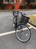 永久自行車(chē)成人通勤車(chē)女式學(xué)生男女士城市單車(chē)實(shí)心胎復古輕便變速載人 高配-黑色【雙層鋁輪+密封中軸】 26寸（適合身高155-175） 曬單實(shí)拍圖