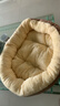 【京東快遞】貓咪保暖加厚橢圓窩封閉式寵物窩小型犬狗窩貓咪窩 奶茶色 M45*60（18斤內） 曬單實(shí)拍圖
