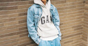 蓋璞男裝秋季款寬松翻領(lǐng)棉質(zhì)水洗牛仔服百搭外套美版722737 曬單實(shí)拍圖
