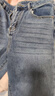 京東京造牛仔褲女春季高腰彈力法棍煙管褲顯瘦直筒九分褲子女裝藍色 M 曬單實(shí)拍圖