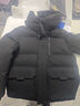 京東京造【極寒系列】鵝絨服男羽絨服95白鵝絨短款女羽絨服 曜石黑 L 曬單實(shí)拍圖