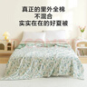 京東京造100%全棉印花夏被 A類(lèi)夏涼被可機洗空調被子 月光洋槐2x2.3m 曬單實(shí)拍圖
