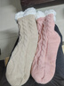 俞兆林羊羔絨地板襪子女秋冬季加絨加厚居家睡眠保暖毛絨襪防滑月子長(cháng)襪 曬單實(shí)拍圖