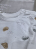 麥拉貝拉（MOLO BALO）【胎柔棉】嬰兒短袖t恤肩開(kāi)圓領(lǐng)上衣夏薄款寶寶衣服純棉 貝殼白色 90 cm 曬單實(shí)拍圖