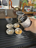 JRINKTEEA日本品牌內外純鈦旅游茶具防燙手鈦茶壺茶水分離功夫茶杯套裝蓋碗 Riko純鈦茶具隕花銀套裝 一壺4杯 （真空防燙） 曬單實(shí)拍圖