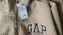 蓋璞（GAP）男女裝毛氈布logo仿羊羔絨連帽衛衣外套 卡其色 M (170/92A) 亞洲尺碼 曬單實(shí)拍圖