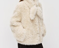 范思藍恩復古時(shí)尚款可脫卸圍脖款毛絨短外套女冬季2025新款4586 椰子米 S 曬單實(shí)拍圖