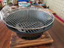 原始人圍爐煮茶家用室內全套燒烤爐烤火盆炭火爐碳爐炭爐一套室外 特大號35cm圍爐+烤網(wǎng)+木底座 曬單實(shí)拍圖