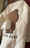 G.duck寶寶冬季新款加絨加厚爬爬服男女可愛(ài)連體衣外出防風(fēng)保暖抱抱服 米白色 73 曬單實(shí)拍圖