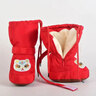 冬季加絨嬰兒棉鞋保暖加厚軟底0-1歲步前鞋男女寶寶卡通防風(fēng)棉靴 紅色 加絨 蛇寶寶 17 內長(cháng)13.5cm 幫高約20厘米 曬單實(shí)拍圖