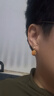 小銀匠S925銀耳環(huán)女款新水滴蛋面中式國風(fēng)蜜蠟琥珀耳飾耳墜耳釘新年禮物 曬單實(shí)拍圖