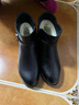 啄木鳥(niǎo)全牛皮冬季新款真皮短靴加絨加厚軟底羊毛中老年大碼媽媽鞋棉鞋女 黑色加厚羊毛里 37 曬單實(shí)拍圖