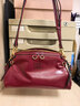MiuMiu【禮物】繆繆女士Caprice牛皮革小號背包單肩包手提包 寶石紅 曬單實(shí)拍圖