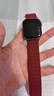 方哲品牌原裝張婧儀同款適用蘋(píng)果iwatchS11表帶applewatch9/8/7新年款液態(tài)硅膠磁吸Ultra3/2男女款腕帶 2026款新顏色酒紅配粉砂 適用iwatch S10/S11【42MM表 曬單實(shí)拍圖