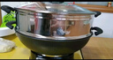 榮事達（Royalstar）電炒鍋電蒸鍋電煮鍋山東鍋家用鑄鐵燉蒸煮不粘鍋一體多功能電火鍋大容量RS-FT32帶蒸籠 曬單實(shí)拍圖