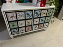 卡梵羅（KAFANLUO）美式彩繪斗柜家用茶幾電視柜組合臥室斗櫥玄關(guān)收納柜復古做舊 【仿古白】六斗柜125*45*90cm 整裝 曬單實(shí)拍圖