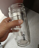 希樂(lè )玻璃杯雙層玻璃水杯高顏值男士商務(wù)辦公茶水分離杯便攜泡茶杯子 曬單實(shí)拍圖