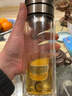 希諾（heenoor）抗菌玻璃杯雙層茶水分離杯子男高檔泡茶杯車(chē)載水杯XN-7095K 320mL 曬單實(shí)拍圖