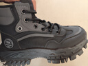 狠洋勞保男鞋子冬季加絨棉鞋工作防滑耐磨秋季運動(dòng)登山黑色馬丁靴子男 黑色不加絨【高品質(zhì)】 42 曬單實(shí)拍圖