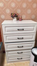 皇翔實(shí)木斗柜五斗柜臥室儲物收納柜簡(jiǎn)約現代斗柜客廳大抽屜式邊柜立柜 五斗白色（70*40*110） 曬單實(shí)拍圖