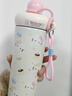 米聆卡通保溫杯高顏值2026新款吸管杯學(xué)生上學(xué)專(zhuān)用便捷家用款 粉色Kitty[600mL] 曬單實(shí)拍圖