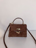 C.BANNER包包女包秋冬新款上檔次輕奢手提包時(shí)尚氣質(zhì)百搭復古風(fēng)斜挎凱莉包 咖啡色 常規 曬單實(shí)拍圖