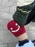 尼多熊兒童手套冬季保暖寶寶手套3-6歲針織男女童可愛(ài)嬰兒手套 曬單實(shí)拍圖